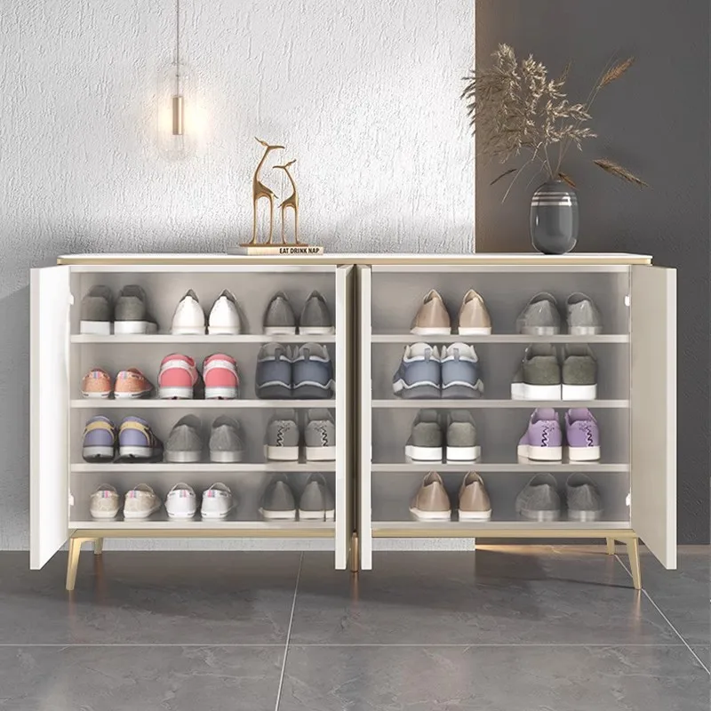 LMM with lock shoe cabinet fingerprint lock household door corridor outer belt password lock aisle outer cabinet