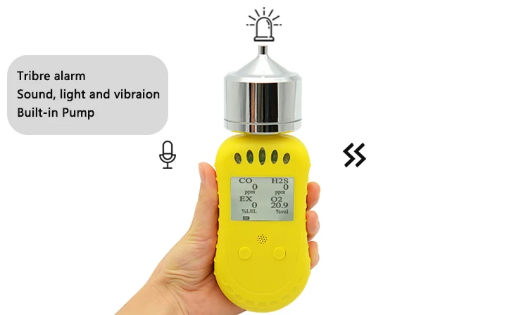 

Factory Supply Multi Gas Analyzer Portable Gas Detector CO2 H2S O2 CH4 Detector