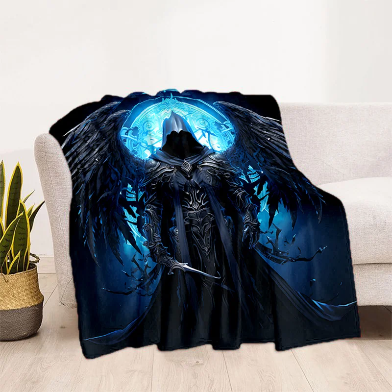 

Cozy Night Reaper Print Blanket Lightweight Flannel Throw Blanket Soft And Warm Flannel Blankets Nap Blanket Bed Camping