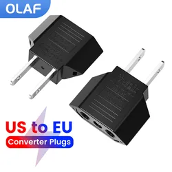 4.0mm US to EU Plug Adapter Safety Retardant Material Power Plug Converter Travel Adapter US to EU Europe High Power Converter