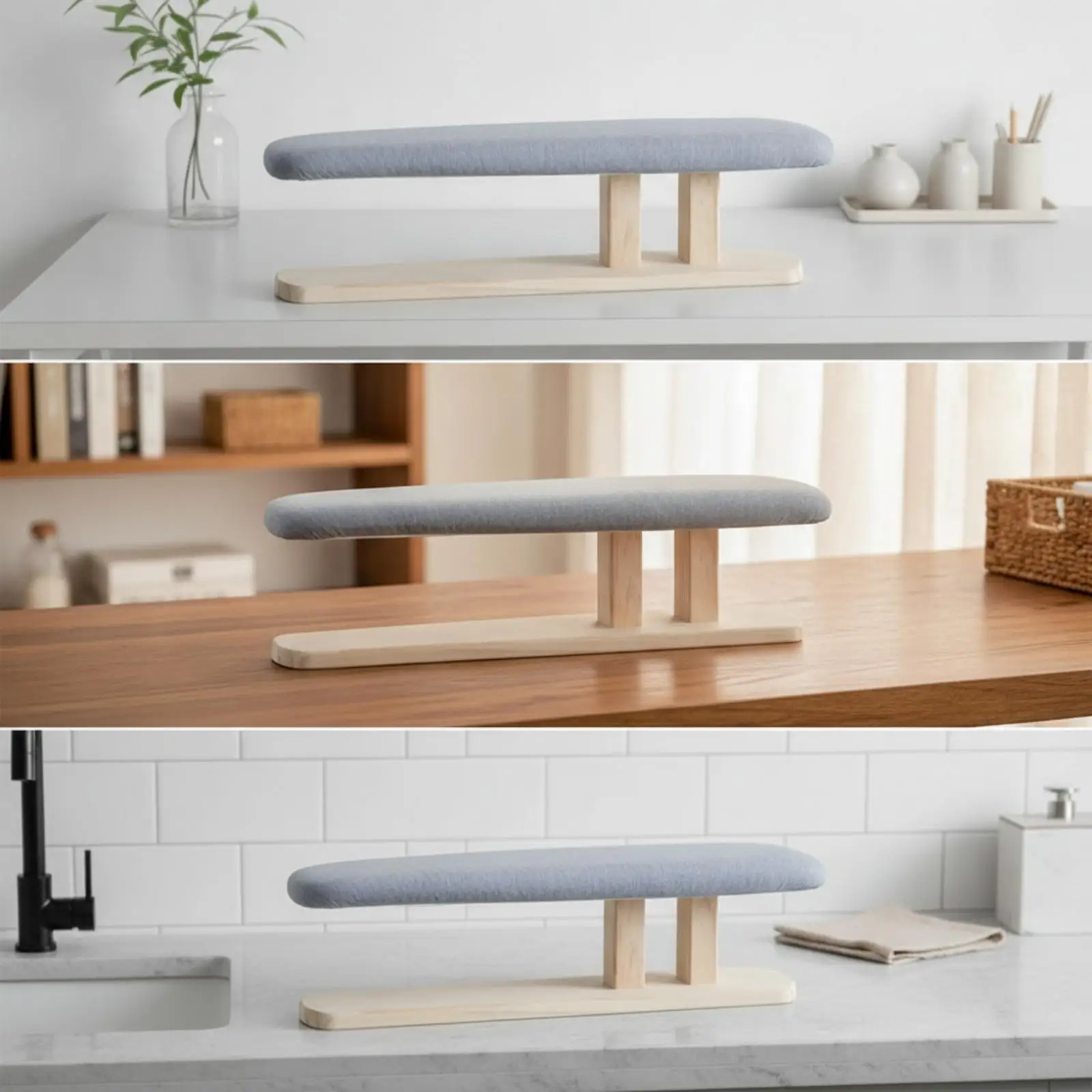 Compact tabletop ironing board, portable for laundry room, bedroom