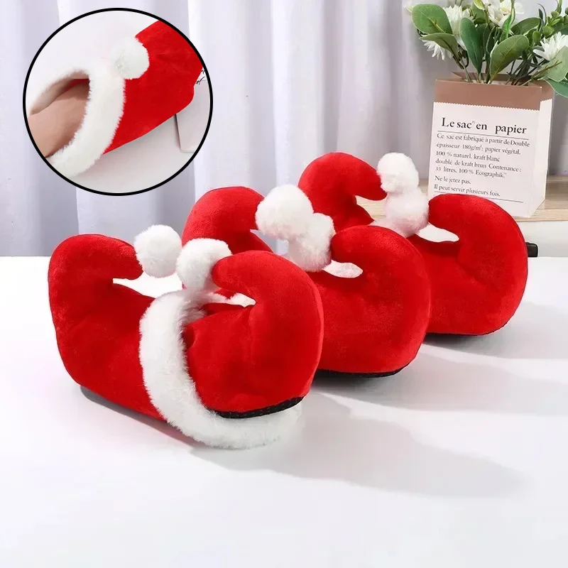 

Christmas Elf Plush Slippers Fun Non-Slip House Shoes Perfect for Matching Family Sets Holiday Morning Gift Ideas
