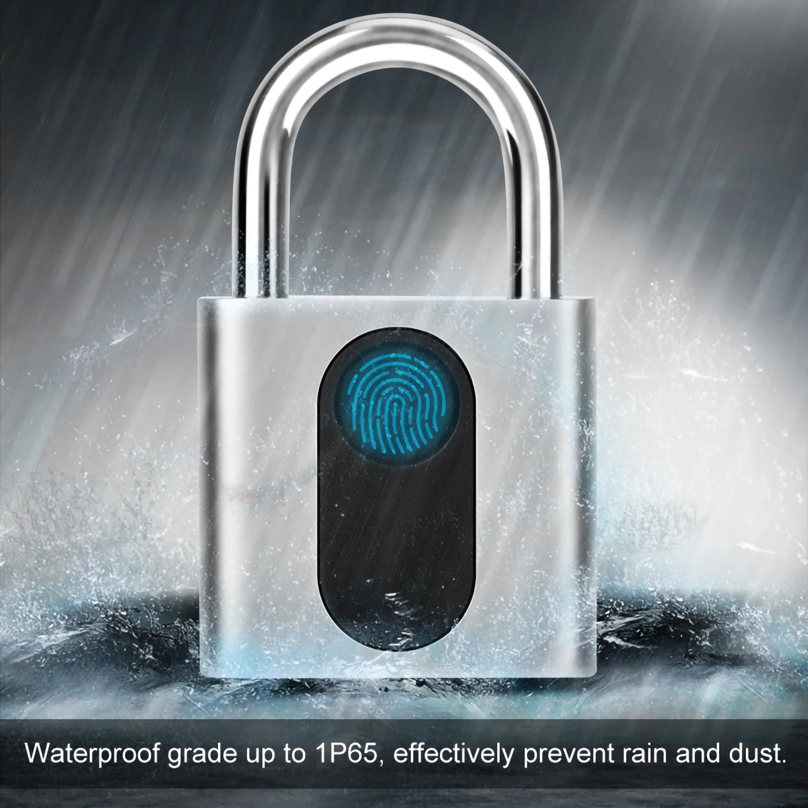 

Fingerprint Padlock Rechargeable Padlock Padlock Smart Fingerprint Padlock Keyless Door Lock Waterproof Rechargeable Home Safety