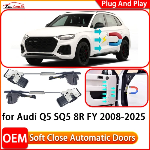 ZhuCamX アウディ Q5 SQ5 8R 年度 2008-2025 車自動電動ソフトクローズドアクローザー電動閉鎖ドアコンフォート閉鎖システム