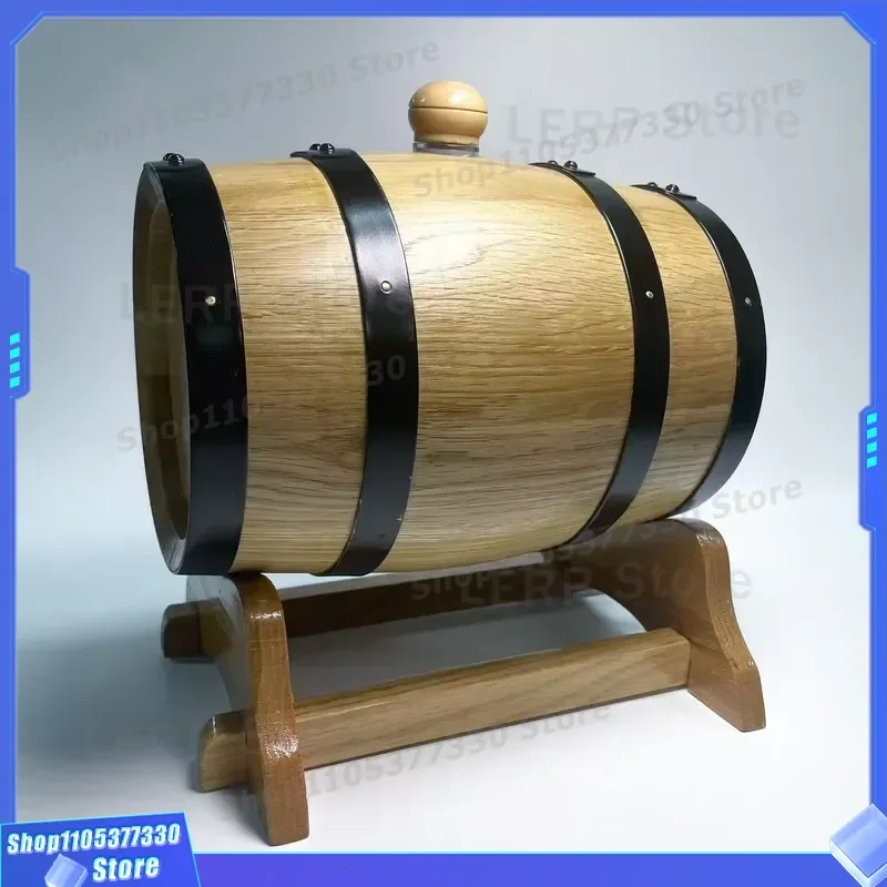 Classic Oak Barrel Design Party Utensils Accessories for Home Bar Decor Vintage Style Drinkware Tools Set Vintage Oak Barrel