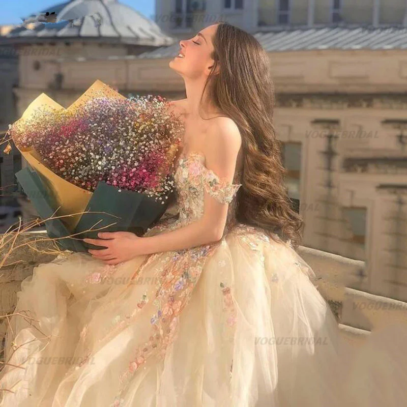 الكرة ثوب الأميرة فساتين لحضور الحفلات الموسيقية قبالة الكتف الحبيب يزين رسمي تول فساتين السهرة الطويلة حفلة التخرج أفضل #3