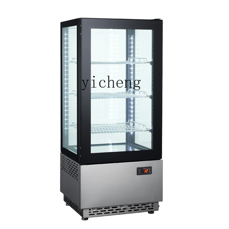 XL Refrigerated Desktop Beverage Display Cabinet Fruit Cake Deli Glass Freezer