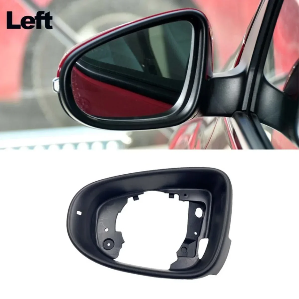 Black Exterior Left Right Mirror Housing Frame Trim For VW Golf 6 MK6 GTI R 2010-2013 Touran 2009-2015 6R0857602A