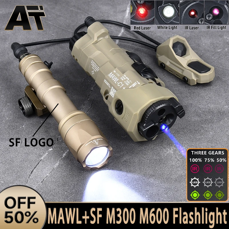 

Tactical Nylon MAWL Laser Surefir SF M300A M600C Flashlight Red Green Blue IR Dot Sight IR Fill Light AXON SF/2.5mm Plug Switch