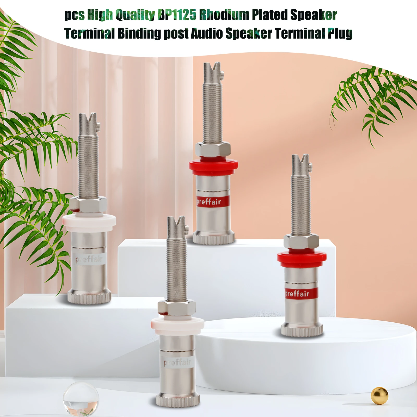 

Preffair Premium 4-Pack родиевое покрытие BP1125 колонки клеммы высокая эффективность для любителей звука
