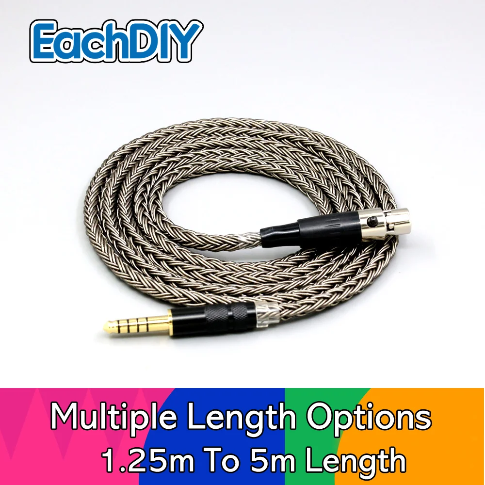 

16 Core Grey Silver plated Earphone Cable For AKG beyerdynamicdt 700 pro x DT1770 DT1990 K141 K712 K181 K267 K712 LN008838