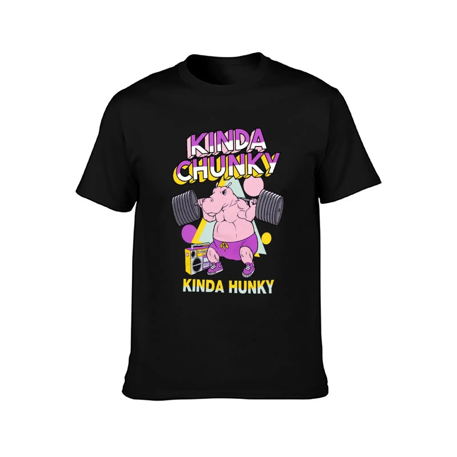 Kinda Chunky. Kinda Hunky T-Shirt Summer Casual Cotton Tee Oversized Streetwear Tops Vintage Graphic Print Unisex Men Women