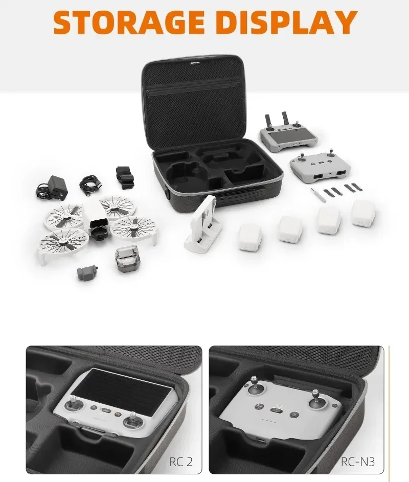 

Storage Bag for DJI Flip/RC 2/RC N2/N3 Fly More Combo Portable Carrying Case with Shoulder Strap Protective Handbag Accessories