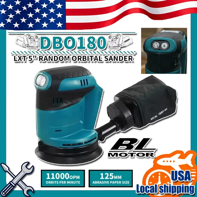 

Fit Makita DBO180Z 18V Brushless Cordless Rechargeable Disc Random Orbital Sander Woodworking Sanding Putty Polishing Bare Tool