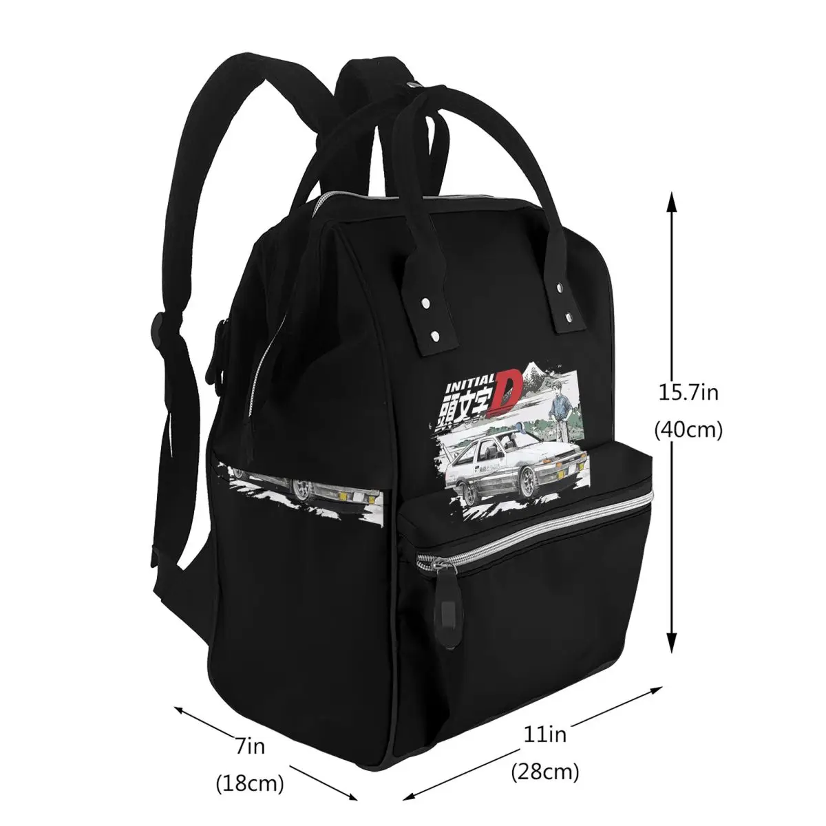 Initial D Deep Forest Drifting AE86 Takumi Raceway Student Backpack School Bag Hiking Travel Daypack for Men Women Bookbag