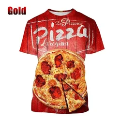 Funny Pizza 3D Printed T Shirts For Men Women Casual Delicious Food Graphic Short Sleeve Harajuku Streetwear Tops Tee Shirt