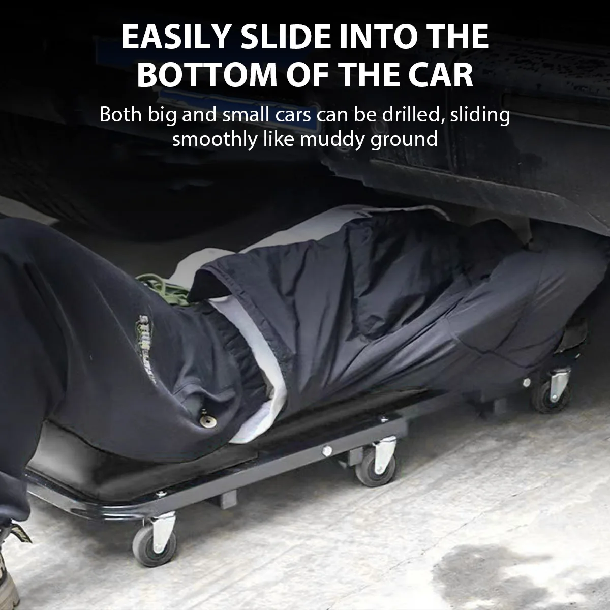 Folding Car Repair Stool Auto Maintenance Work Bench Chair Bed Auto Workshop Bench Wheels Roller Car Creeper Seat Roller Seat