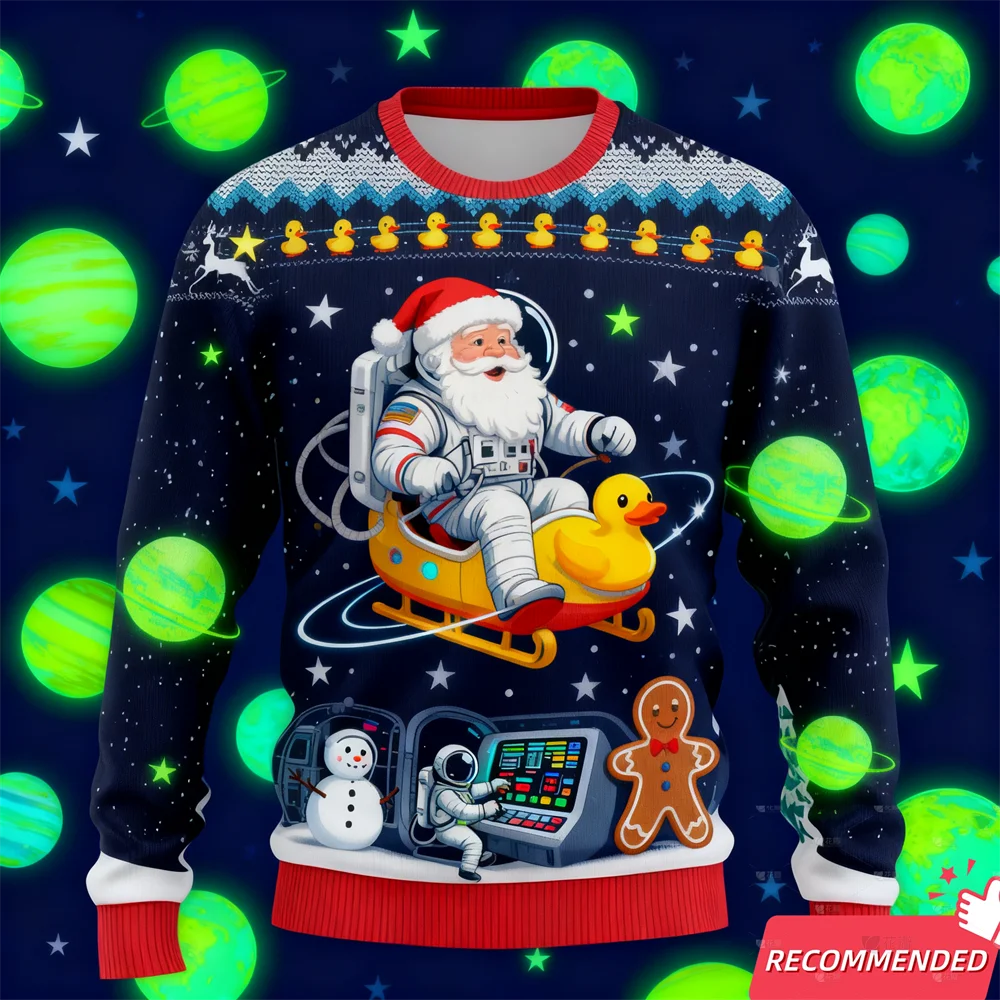 

Funny Santa Claus Ugly Christmas Sweaters For Men Cartoon 3D Printed Animals Sweatshirts Xmas Holiday Unisex Pullovers Sweater