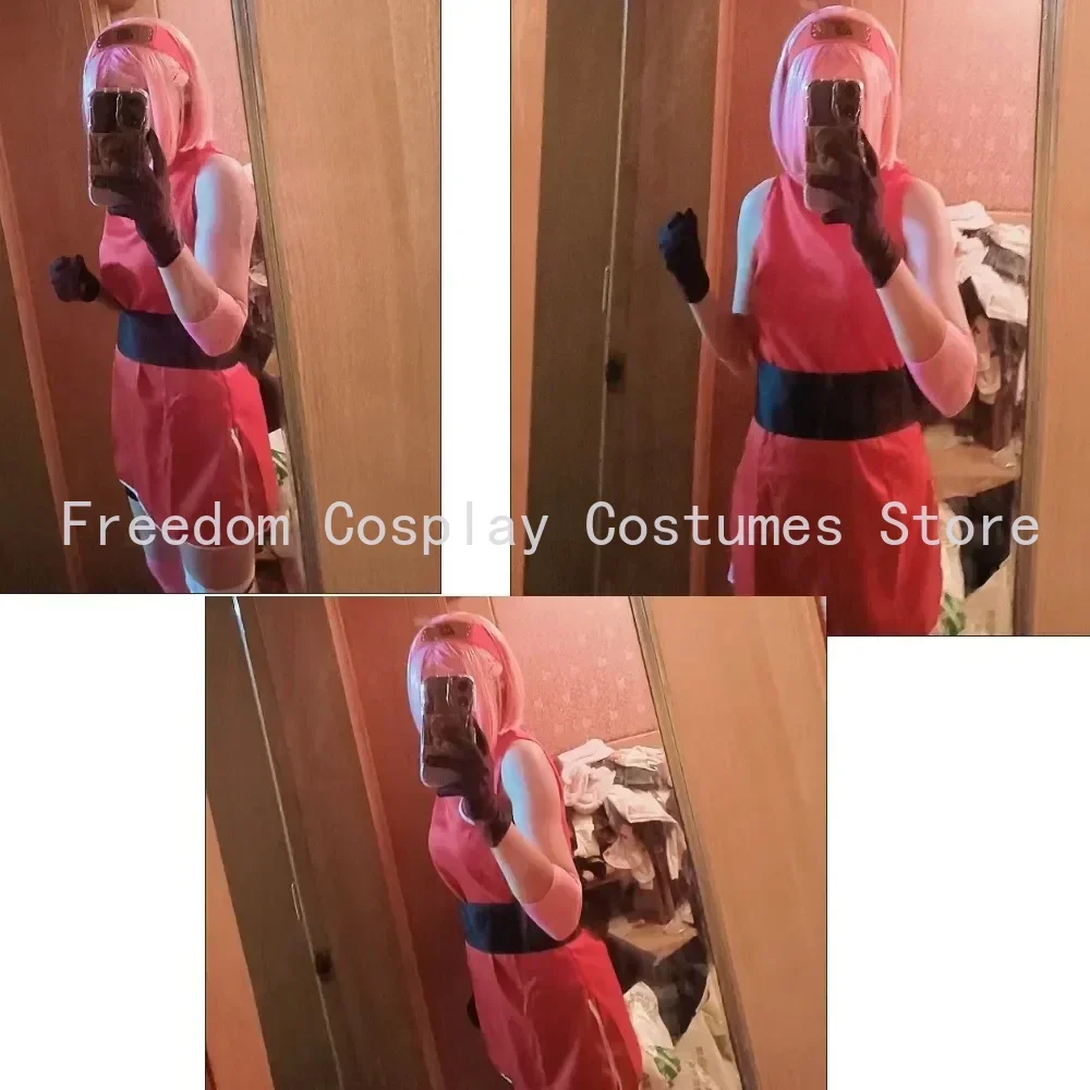 أنيمي هارونو ساكورا تأثيري شيبودن زي شعر مستعار المرأة تنورة الزي للجنسين النينجا الكرتون هالوين كرنفال حفلة زي