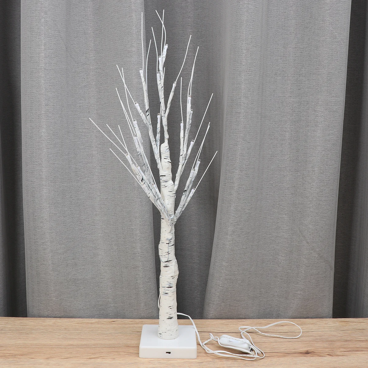 

24 Leds White Birch Decorative Bedside USB Tree Lamp Energy Saving Night Light for Bedroom Living Room Office Tree Light