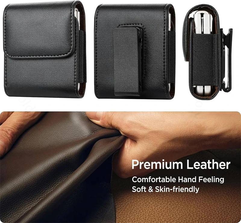 

360° Belt Clip Phone Leather Phone Case For Samsung Galaxy Z Flip 7 FE 5G Bag Waist Magnetic Phone Pouch For Samsung Z Flip7 6 5