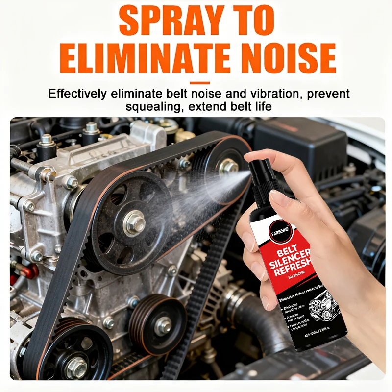 Engine Belt Dressing Spray, Noise Reducer Lubricant, Restore Elasticity, Prevent Aging Cracking For Car Treadmill AC Parts