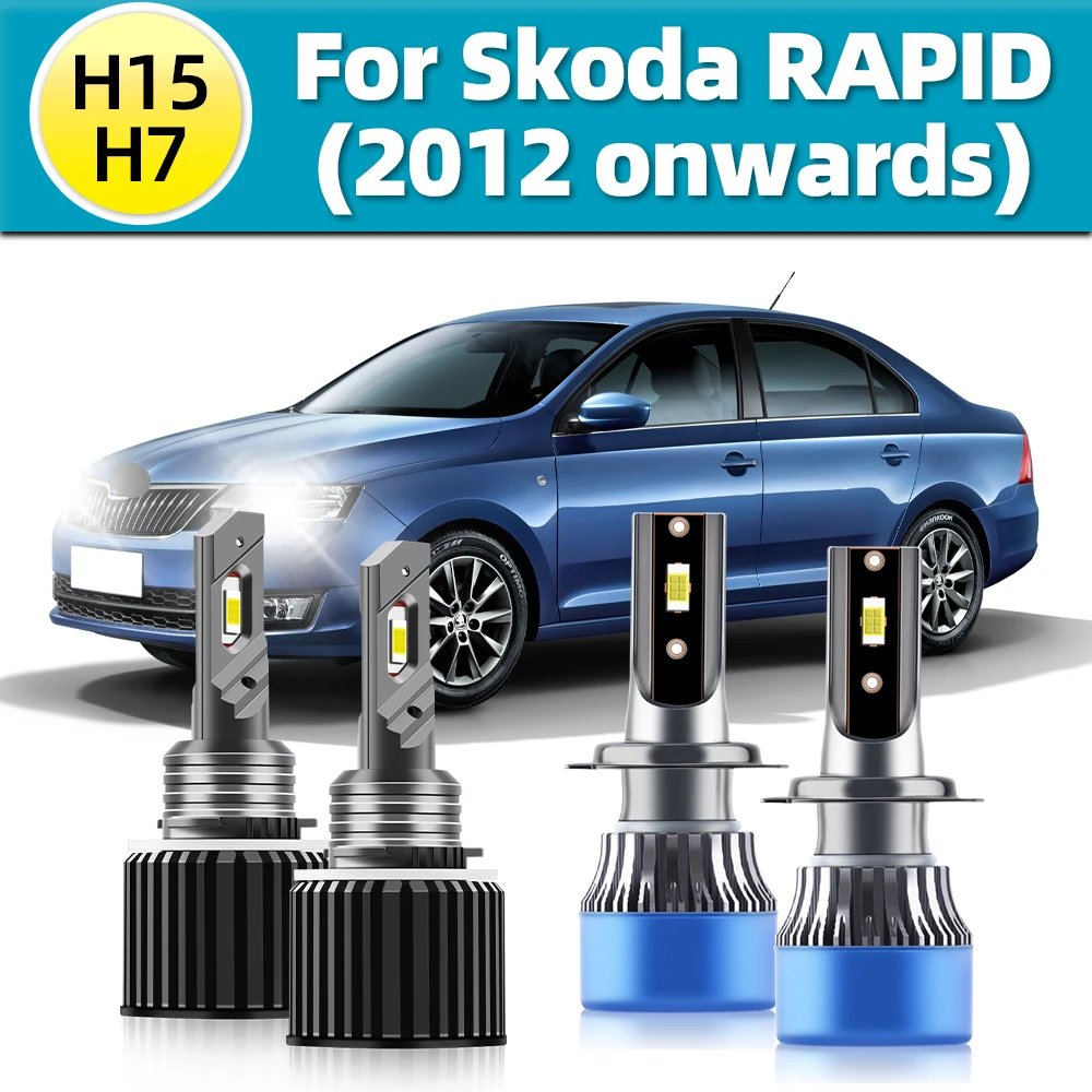 Super jasny reflektor CSP H15 z wysokim martwa wiązka DRL/ H7 do szybkiego 2012 Skoda 2013 2014 2015 2016 2017 2018 2019 2020 2021-2024