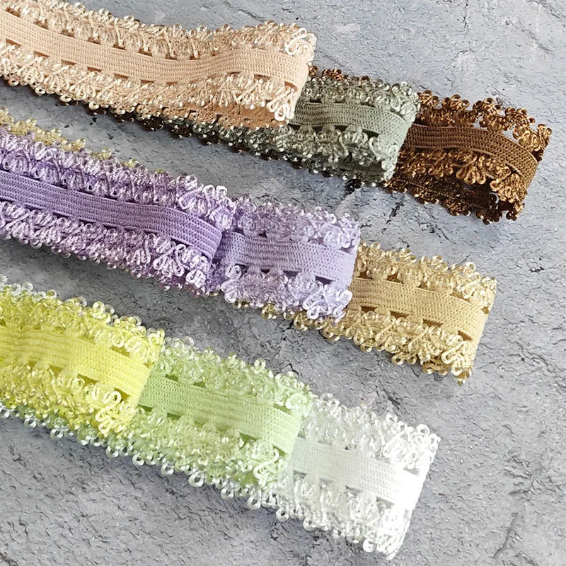 2/5/10 Meter 20 mm elastisches Spitzenband, buntes Stretch-Spitzenband zum Nähen, Basteln, für Dessous, Kleidungszubehör