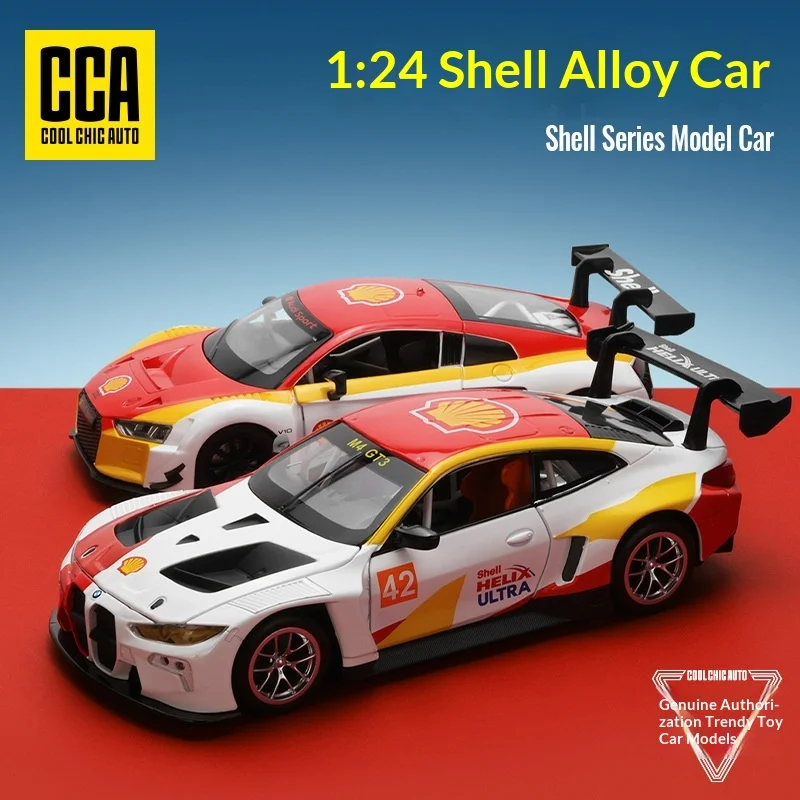 

CCA & Shell 1:24 BMW & Audi Racing Livery Alloy Die-cast Models, Limited Edition Collectible Car Set for Display & Gift