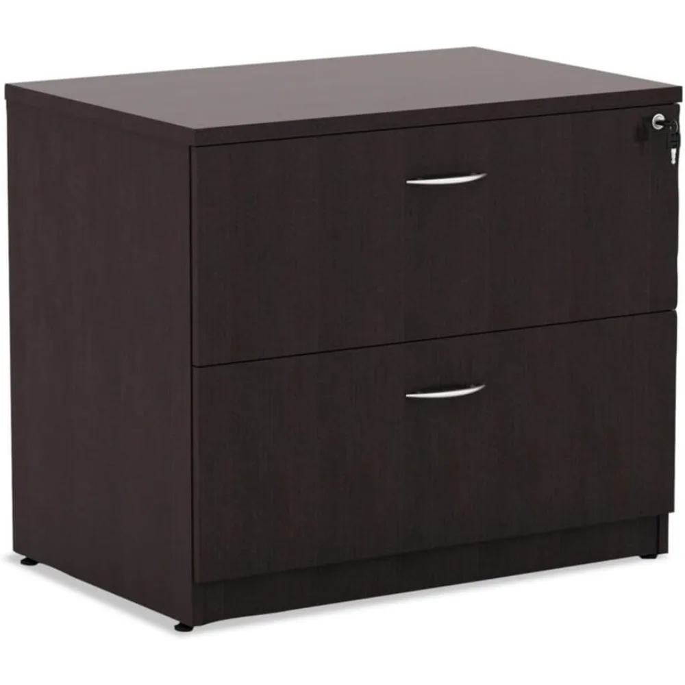 

Espresso Valencia Series Lateral File Cabinet with 2 Legal/Letter Drawers, 34" x 22.75" x 29.5"