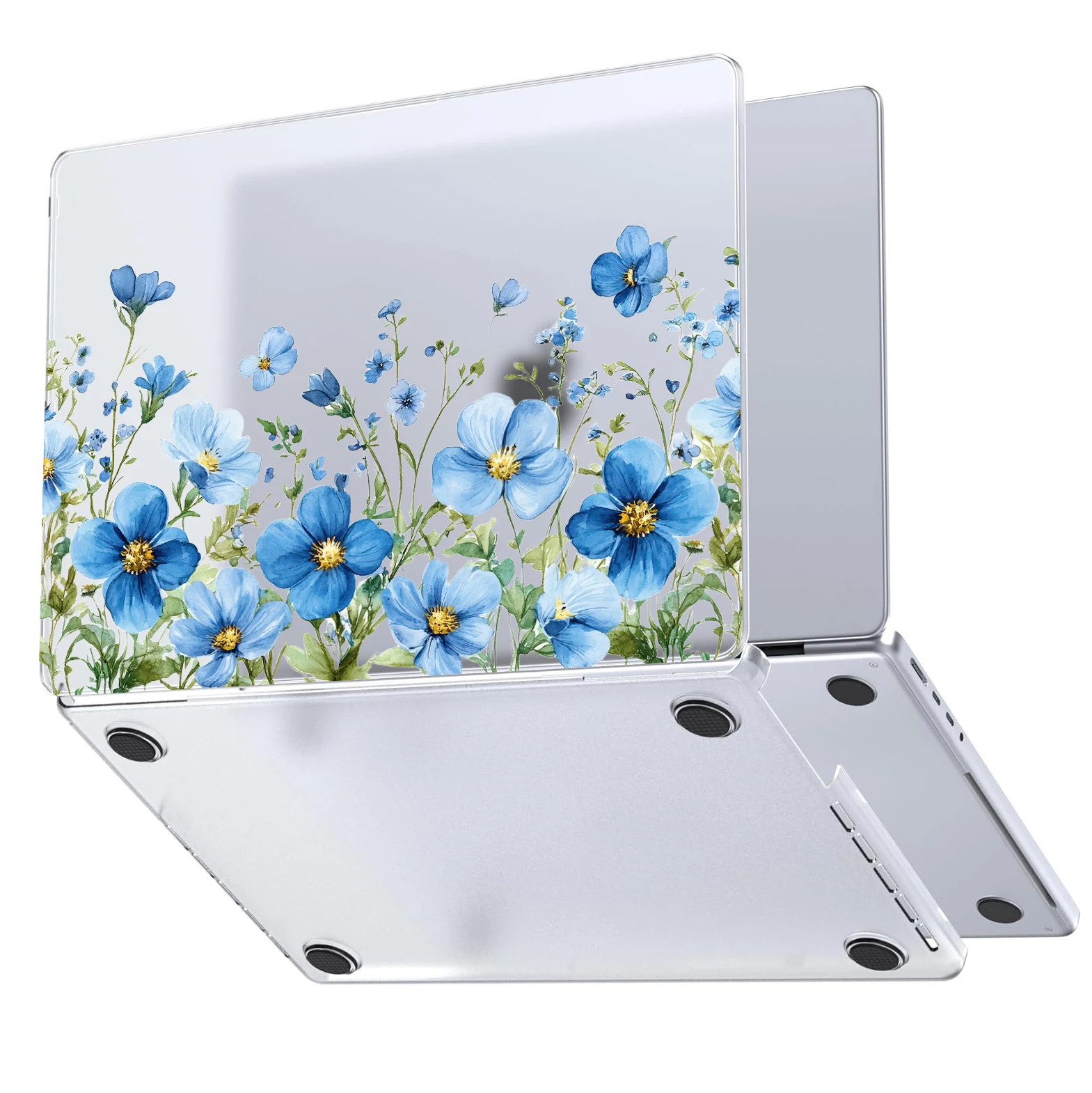 Ultradünne Bedruckte Laptop-Hülle für MacBook Air 13 M2 2022 Schutzhülle für MacBook Pro 13 14 16 15,3 2025 Blumen- und Tiermuster-Cover