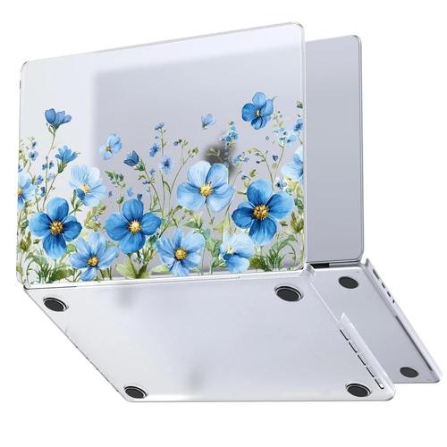 Imagen 1 del producto Funda ultrafina para portátil con estampado para MacBook Air 13 M2 2022, Funda para MacBook Pro 13 14 16 15,3 2025, Funda con estampado de animales y flores