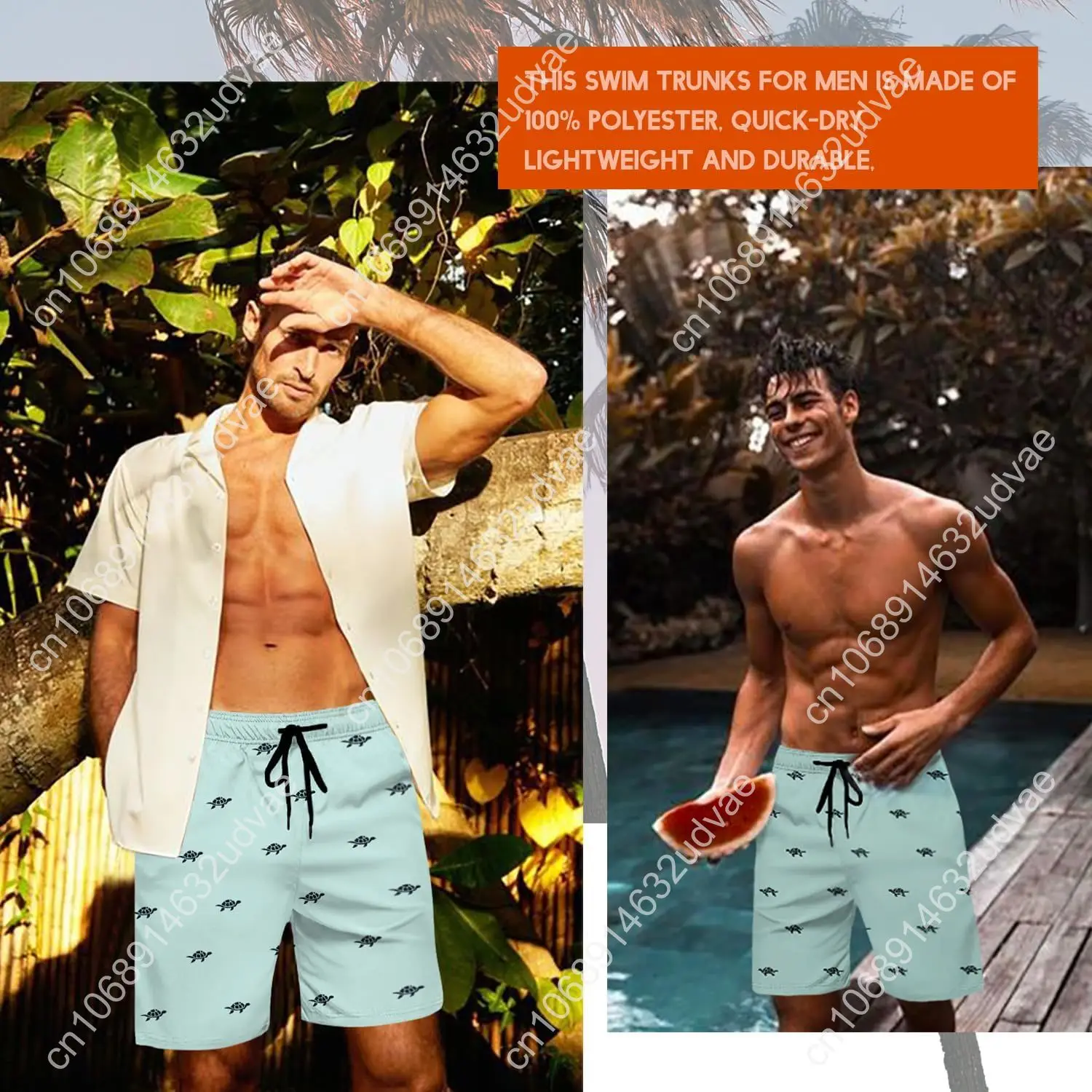 شورت سباحة رجالي من Lzzidou مقاس 8 بوصات وبطانة شبكية من Inseam، بدلة استحمام سريعة الجفاف