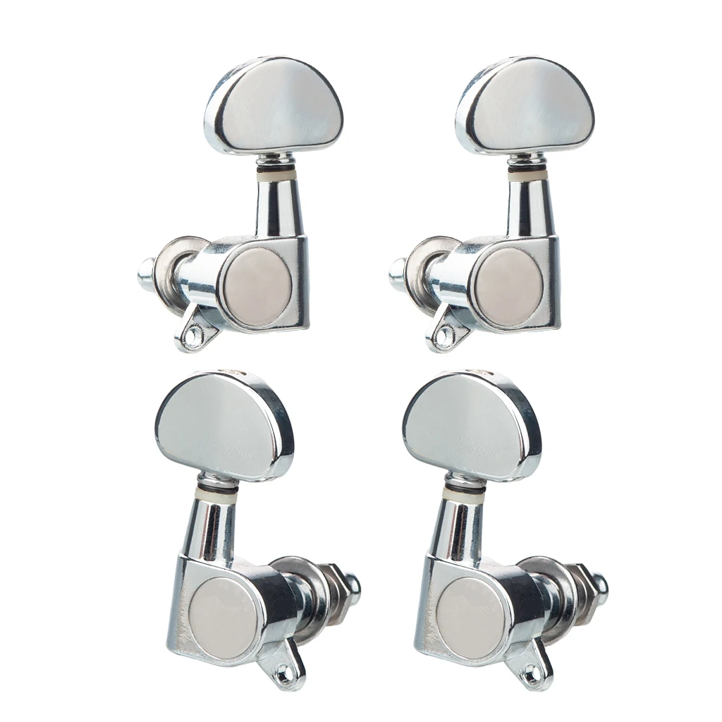 1PC Ukulele Tuning Pegs Single L/R Chrome  Machine Head Tuners Nickel-plated Silvery Color For 4 String Ukulele Guitar Bass