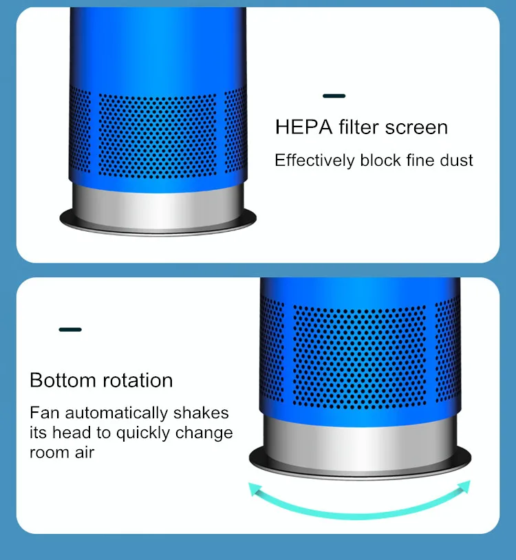 42 Inch 220V Bladeless Fan Dual-Purpose Cooling And Heating Home Silent Heater Quick Air Circulation And Purification Tower