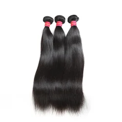 Ali Queen Hair 1Pc Straight Raw Virgin Hair Bundle Brazilian Human Hair Bundles Weaving For Women Natural Color Weave