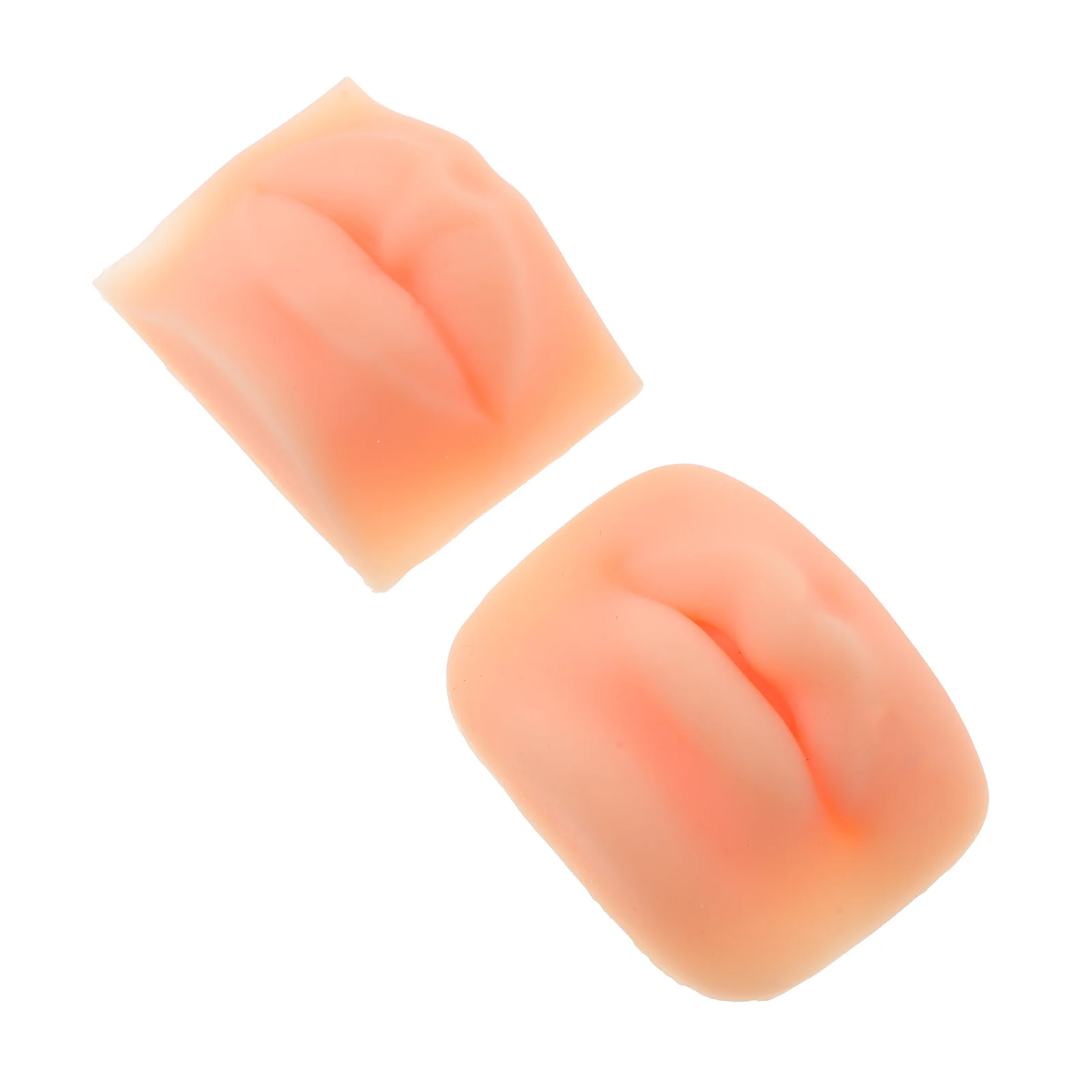 

2Pcs 5D Silicone Lips Mold Realistic Practice Skin Square Round Shapes Tattoo Makeup Training Fake Lip Simulation