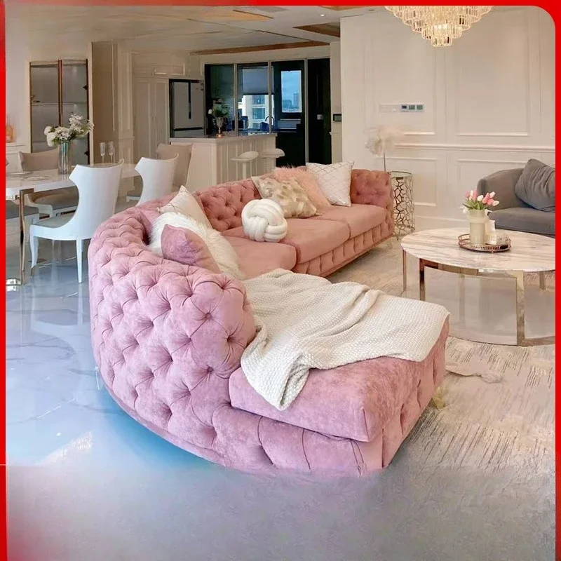 Corner villa sofa, American fabric combination electric function