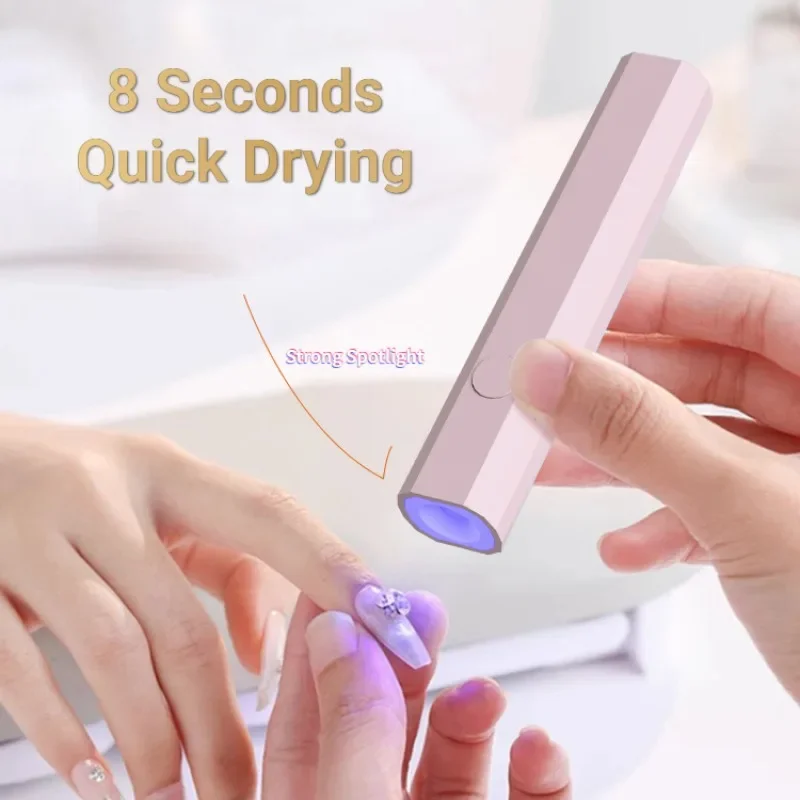 ポータブルハンドヘルドミニネイルランプジェルポリッシュ用クイックドライ懐中電灯ペン USB ネイルドライヤーマシン UV LED ネイルランプ
