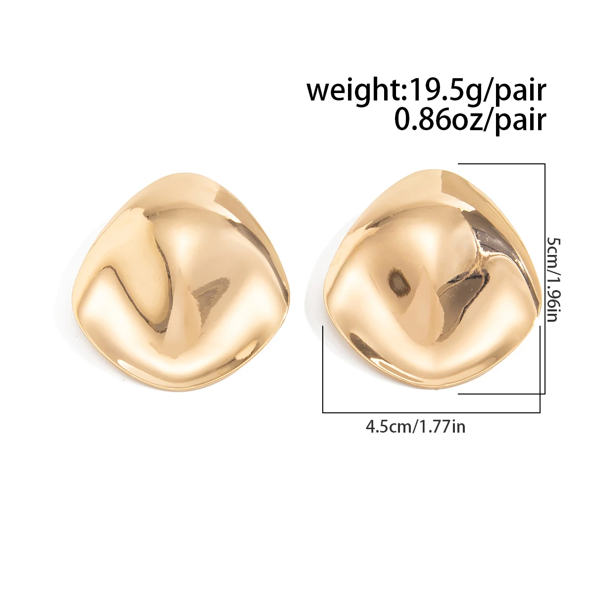 Ingemark Hyperbole مقعر محدب الهندسة وأقراط المرأة العصرية المعادن غير النظامية مثقوب أقراط 2026 جديد مجوهرات الحفلات #4
