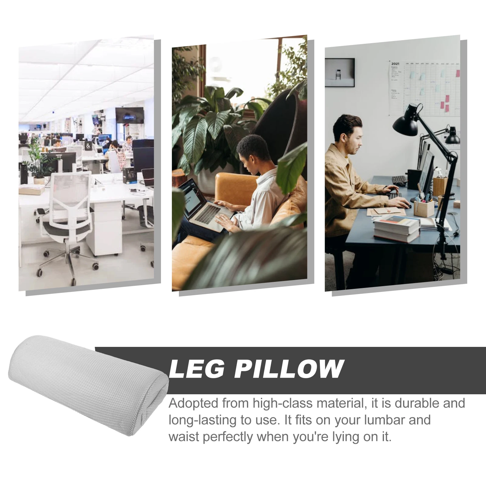 

Foot Pillow Leg Pads Knee Bolster Gray Mesh High Resilience Ergonomic Leg Support Pillows Under Knee Pillow Back Pain Relief