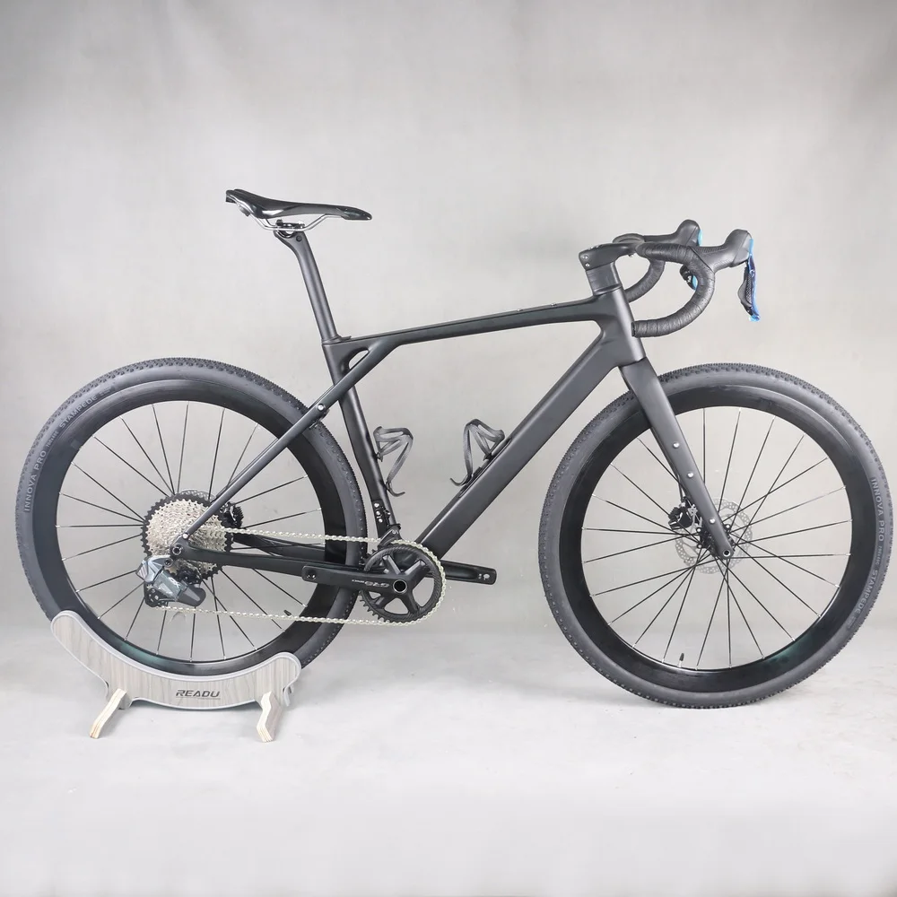 

13 Speed Full Bike Disc Gravel Bike GR208 Wheeltop Gex Groupset Single Speed Di2 Complete Bicycle Aluminum Wheelset 700X40C Tire