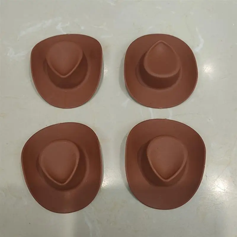 20pcs Mini Hat For Cake Topper Miniature Hats For Small Dolls Small Pink Cowgirl Hat Miniature Accessories