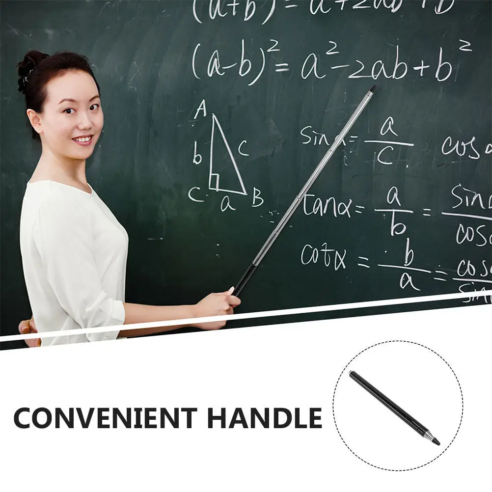 2Pcs Stainless Steel Telescopic Teachers Pointer Extendable Hand Pointer Stick Classroom Whiteboard Presenter Presenter