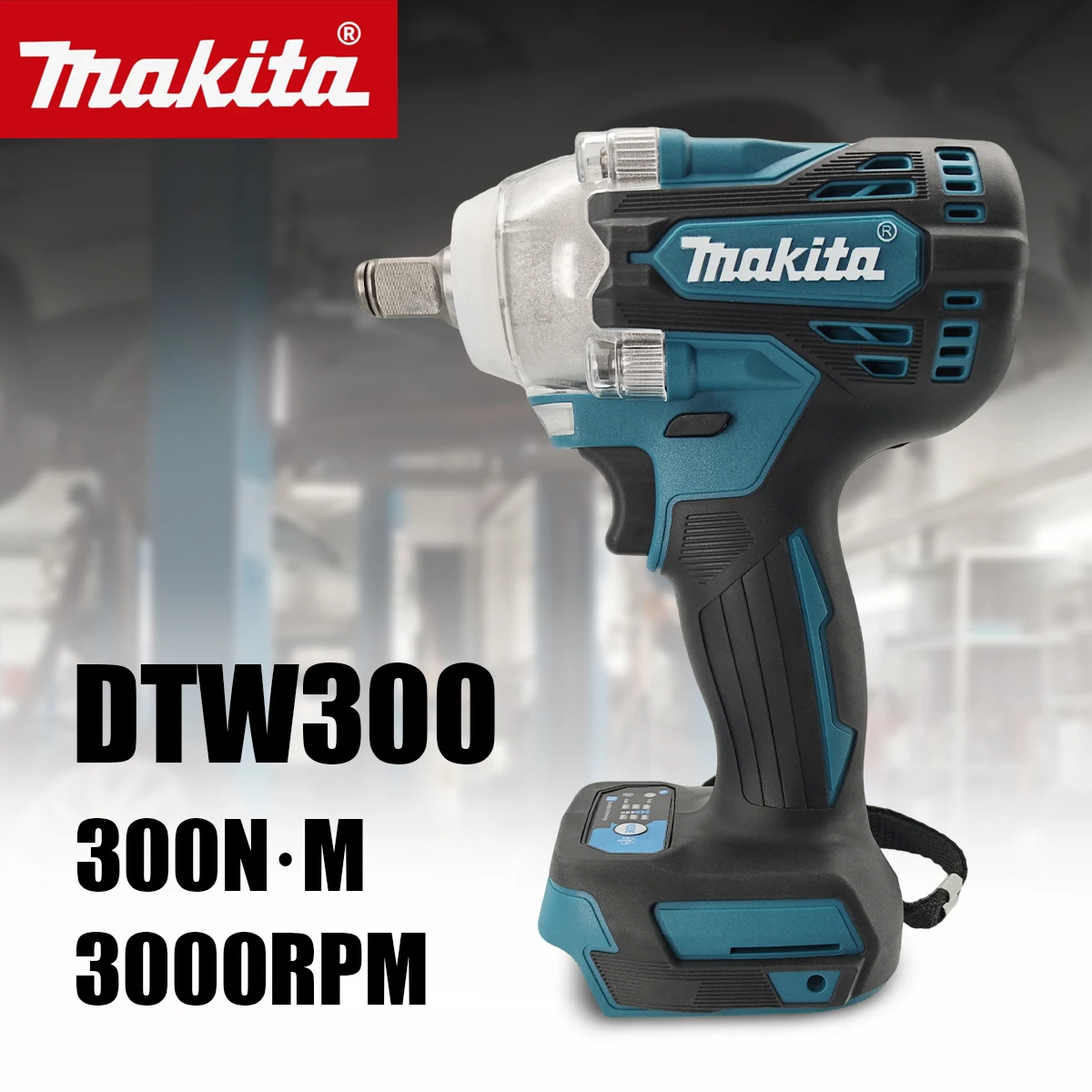 

Бесщеточный аккумуляторный ударный гайковерт Makita DTW300 18В с высоким крутящим моментом, набор инструментов для авторемонта, литий-ионный, для снятия шин