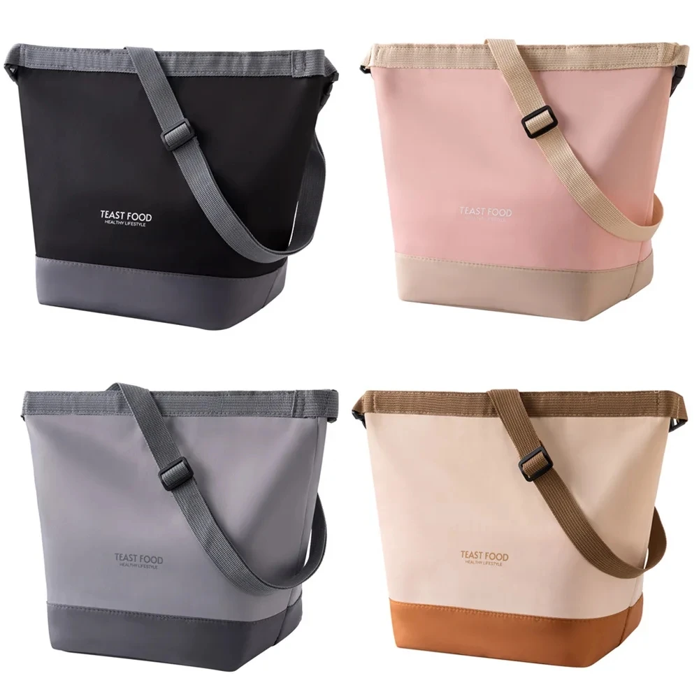 Isolierte Lunch-Tasche mit Schnalle, Langlebige Tragbare Lunchbox, Kühltasche, Thermische Bento-Tasche, Lebensmittelträger, Schultertasche – Detail 2