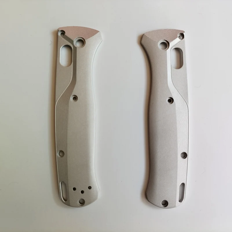 CNC Aluminium Alloy Material Sand Blasted Knife Handle Scales For Benchmade Bugout 535 Knives DIY Making Patches Accessories