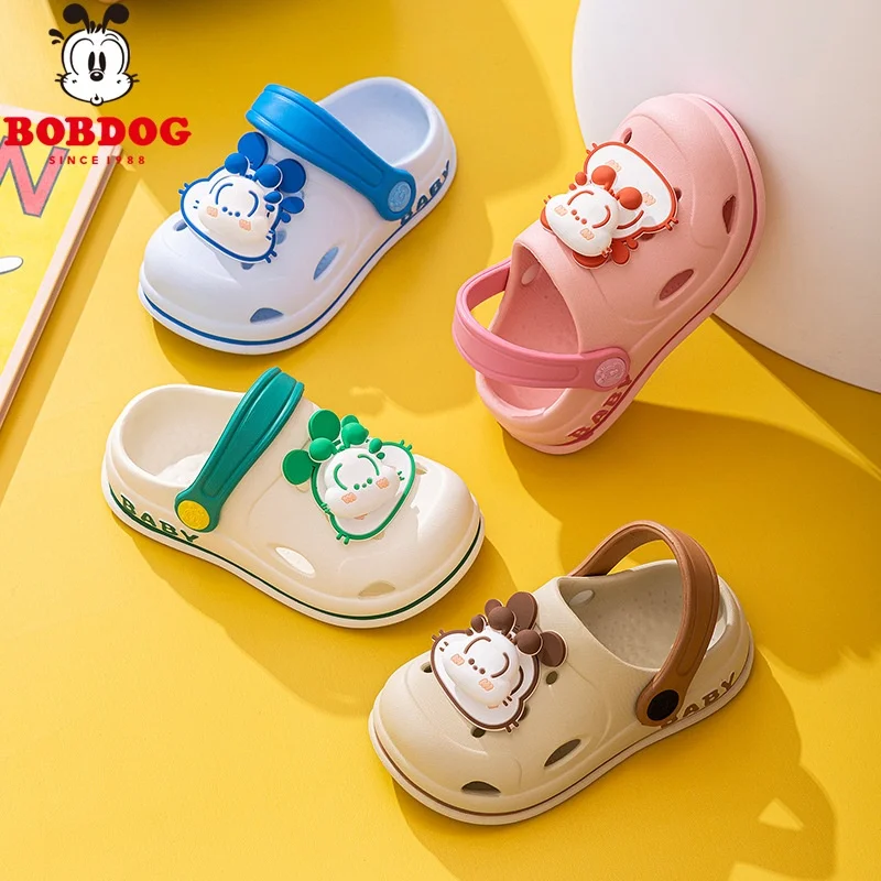 Bobdog-Sandalias antideslizantes para niños y niñas, zapatos de verano con dibujos animados, para viajes, novedad de 2024