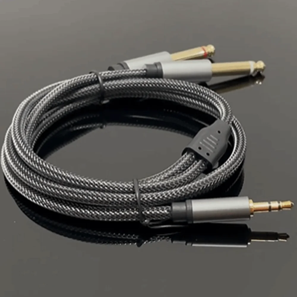

Dual Channel 3.5mm To 2 6.35mm Audio Cable 2 in 1 Converter 3.5mm To 6.35mm Audio Splitter Cable Adapter Y Splitter