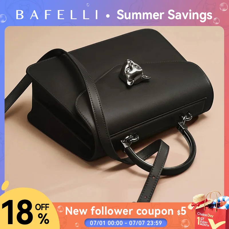 2025 BAFELLI CAT WOMEN\'S NEW FASHION HANDBAG LADY STYLISH BUSINESS FEMALE LEATHER LUXURY BRAND CASUAL SHOULDER PURSE